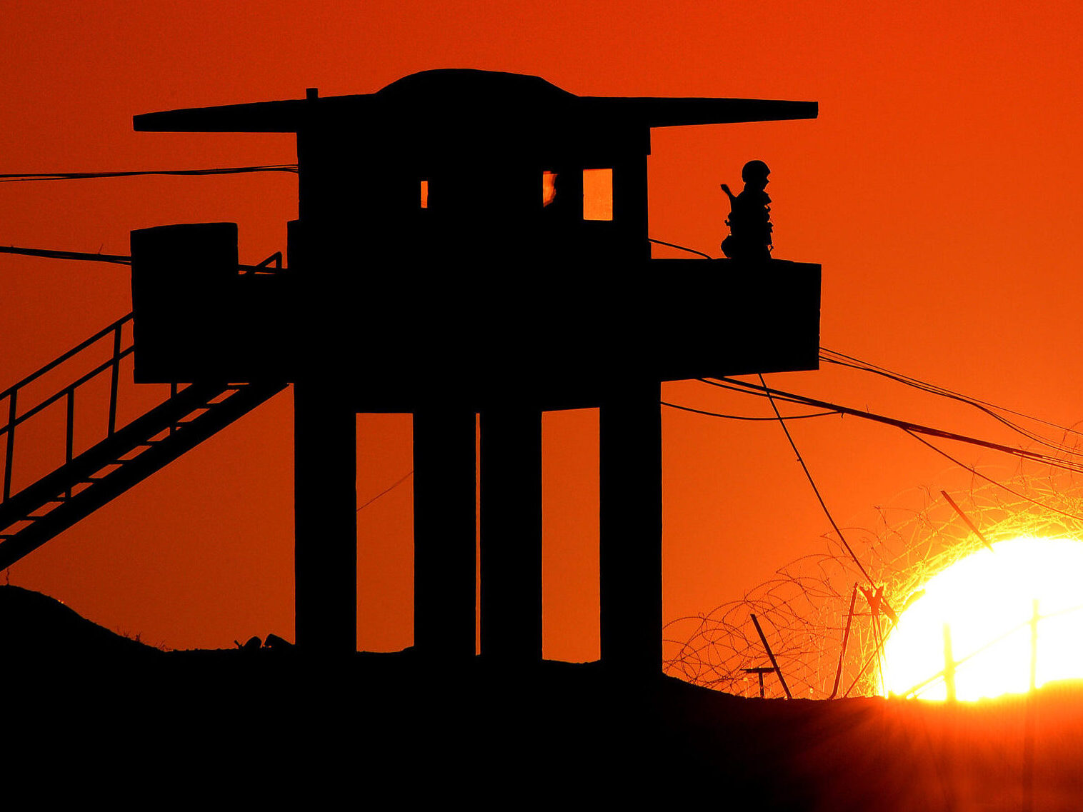 21st Infantry Division guard post on the Korean Demilitarized Zone