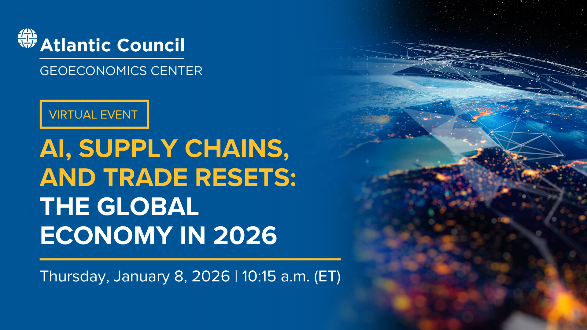 AI, supply chains, and trade resets: The global economy in 2026 ...