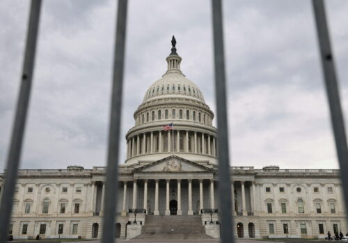 The US Capitol is seen through security fencing as Republican lawmakers struggle to pass US President Donald Trump’s sweeping spending and tax bill, on Capitol Hill in Washington, DC, US, July 2, 2025. REUTERS/Kevin Lamarque