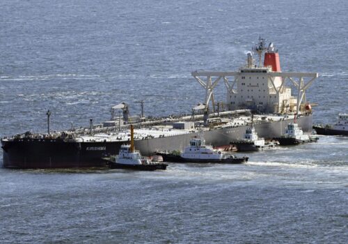 crude oil tanker in Tokyo Bay