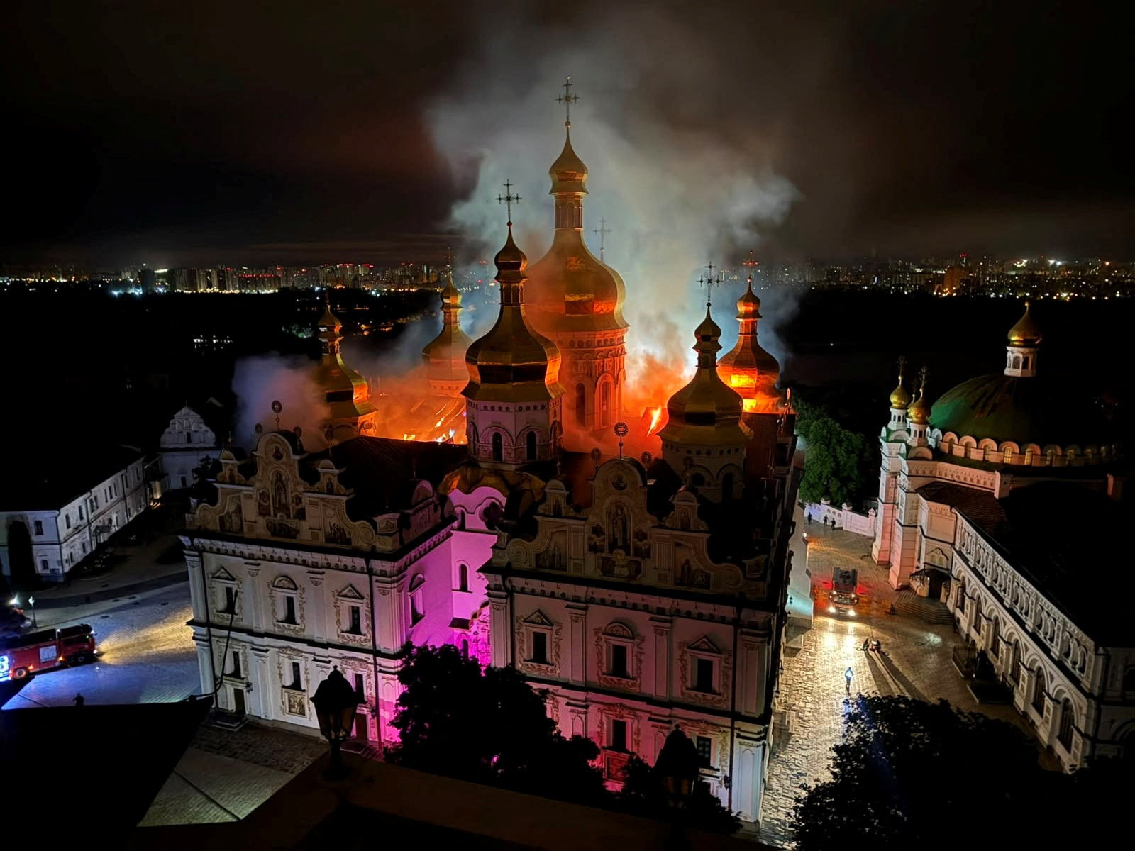 Russian Drone Strike Damages Kyiv Pechersk Lavra Monastery