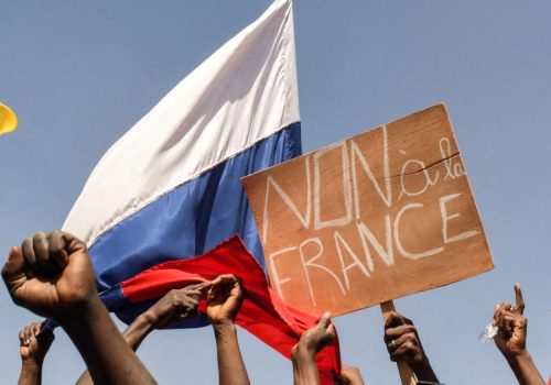 People gather in support of a coup that ousted President Roch Kabore in Ouagadougou, Burkina Faso, January 25, 2022.