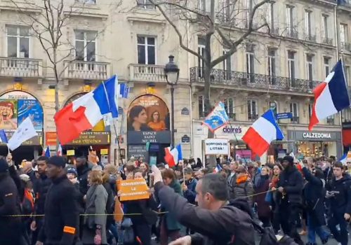 Anti-NATO March in Paris, March 18, 2023.